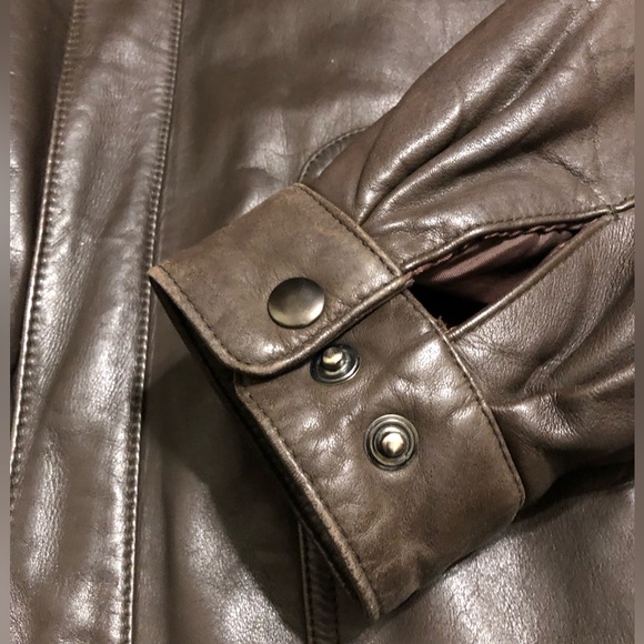 VTG REED Brown LEATHER BOMBER JACKET ZIP OUT Thinsulate LINER MEN'S 40R EUC! - Picture 10 of 12